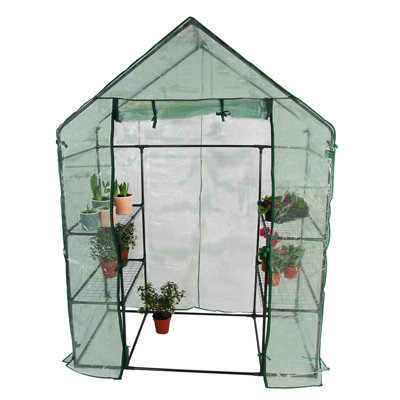 Actiasgear Walk In Greenhouse With Pe Cover Garden Grow Green House With 4 Shelves from B&Q
