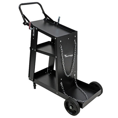 Actiasgear 3 Tier Welding Cart Trolley Chains Plasma Cutter Mig Arc Tig Welder 80Kg Storage from B&Q