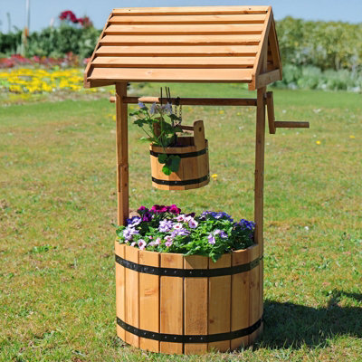 B&Q -  Wooden Wishing Well Garden Planter