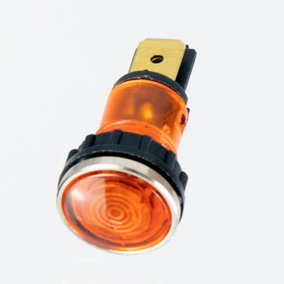 Uci Panel Mount Indicator 12mm Chrome Bezel Amber from B&Q