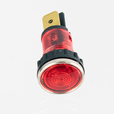 Uci Panel Mount Indicator 12mm Chrome Bezel Red from B&Q
