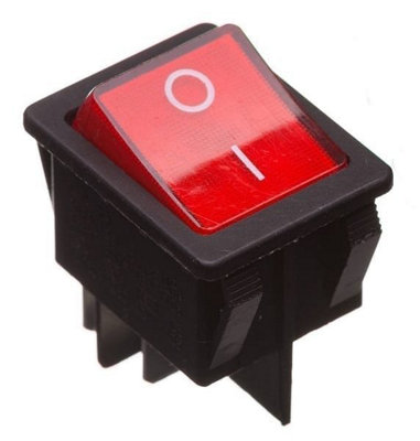 B&Q -  Ne14 Rocker Switch Red Illuminated