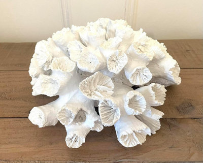 My Square Mile Artificial Coral OrnamentResin Faux Coral Aquarium Decor White Coral Reef Decorative Sea Coral Stony Coral (Short Coral) from B&Q