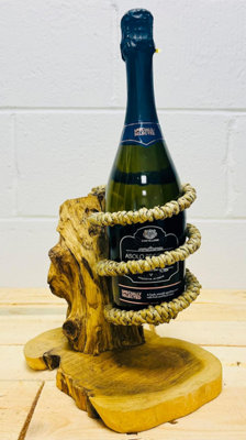 My Square Mile Wooden Wine Bottle Holder With RopeRustic Bar (1Upright Holder) from B&Q
