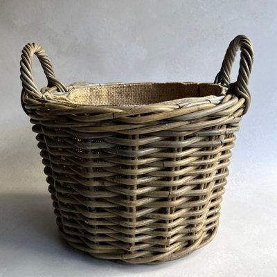 Wholesome Home Rattan Storage BasketRound Short (Large) from B&Q