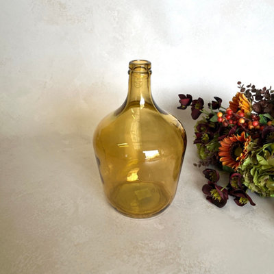 Wholesome Home Large Amber Glass Vase (Recycled Glass) from B&Q