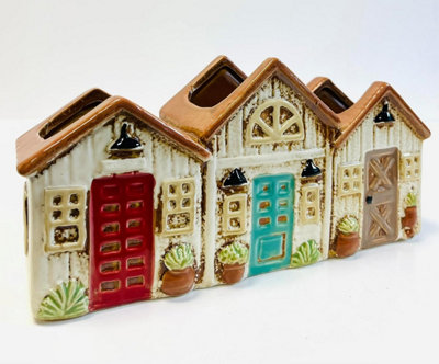 My Square Mile Ceramic Shed Plant Pots Indoor House Plants Flower Pots Cactus Succulent Orchid Herbs Planter from B&Q