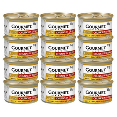 Gourmet Gold Chunks In Gravy Chicken & Liver 85G X 12 from B&Q