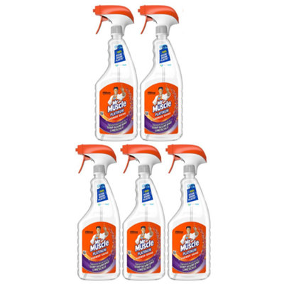 Mr Muscle Platinum Shower Shine Spray Prevents Soap Scum & Limescale 750Ml X 5 from B&Q