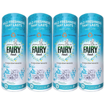 Fairy Fresh In-Wash Scent Booster Beads Almond Milk & Honey Scent 176G X 4 from B&Q