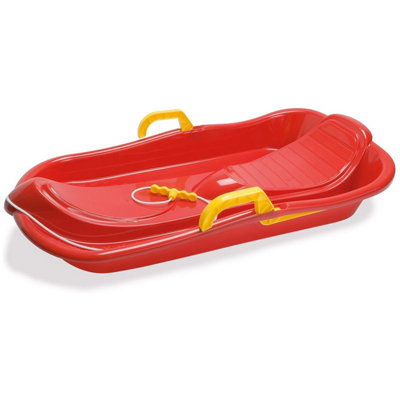 Kids Sledge With Brakes By Dantoy Red 79Cm 6755 Bob Sled Toboggan Winter Snow Rope Heavy Duty from B&Q