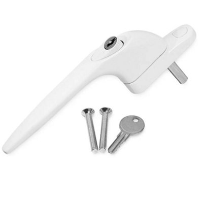 Mila Upvc Window Handle WhiteUniversal Inline Locking Espag Window Handle40mm Spindle from B&Q