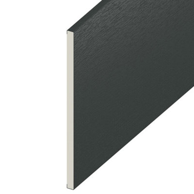 Upvc Flat Plastic Soffit Board Anthracite Grey,(L) 1M (W) 300mm from B&Q