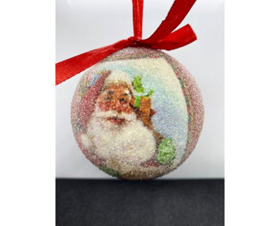 Garden Store Direct Set Of 3 Traditional Santa Christmas Tree Baubles from B&Q