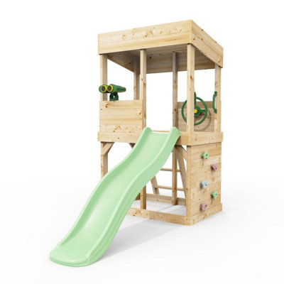 Rebo Lookout Tower With Wave Slide And Adventure Pack Mint Green from B&Q