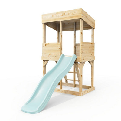 Rebo Lookout Tower With Wave Slide Ice Blue from B&Q