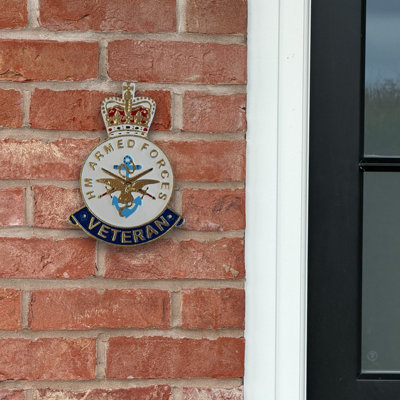 Hm Armed Forces Veteran Badge Wall Plaque Cast Aluminium (Indoor/outdoor) from B&Q