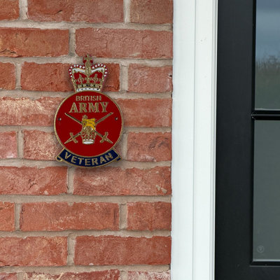 British Army Veteran Badge Wall Plaque Cast Aluminium (Indoor/outdoor) from B&Q