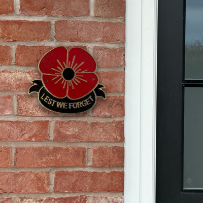 Poppy Lest We Forget Wall Plaque Cast Aluminium24Cm (Indoor/outdoor) from B&Q