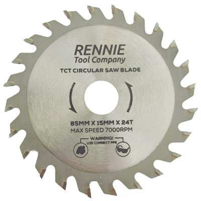 Rennie Tool Company 85mm X 24T Tct Circular Wood Saw Blades Fits Bosch, Festool, Makita, Worx, Balck & Decker Etc
