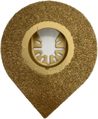 Rennie Tool Company Rennie Tools 70mm Teardrop Carbide Oscillating Multitool Blade For GroutMortarConcrete & Masonry. Universal Fitting from B&Q