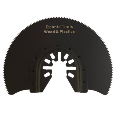 Rennie Tool Company Rennie Tools 88mm Half-Round Oscillating Multi Tool Blades For WoodPlasticDrywall Etc. Universal Fitting Multitool Blades from B&Q