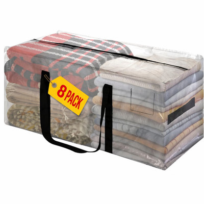 8 Pack 90L Heavy Duty Moving Bags/storage TotesWater-Resistant Packing Bags74 X 36Cm from B&Q