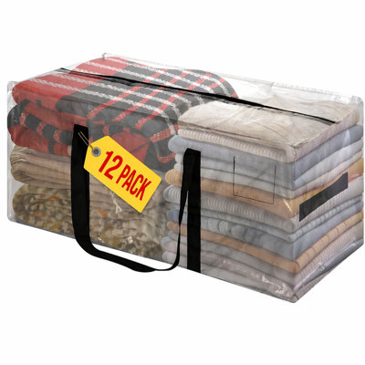 12 Pack 90L Heavy Duty Moving Bags/storage TotesWater-Resistant Packing Bags74 X 36Cm from B&Q