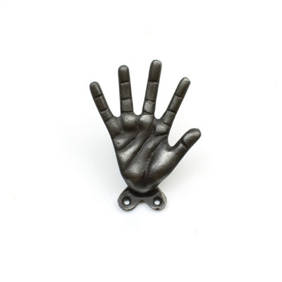 OakcraftsAntique Cast Iron Hand Coat Hook from B&Q