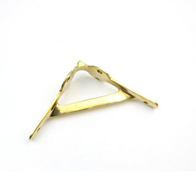 OakcraftsPair Of Solid Brass Gallows Style Shelf Brackets125mm X 125mm from B&Q