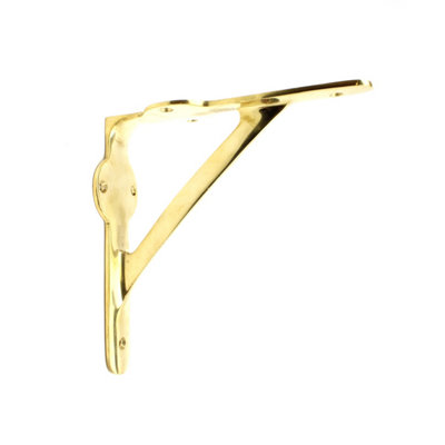OakcraftsPair Of Solid Brass Gallows Style Shelf Brackets150mm X 150mm from B&Q