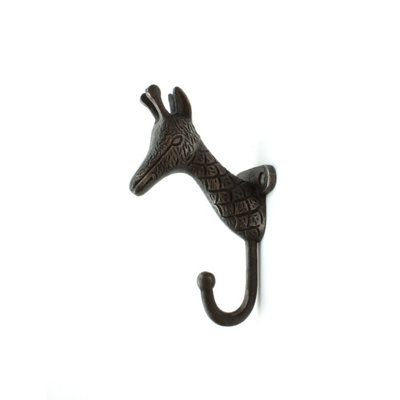 OakcraftsAntique Cast Iron Giraffe Single Hook140mm from B&Q