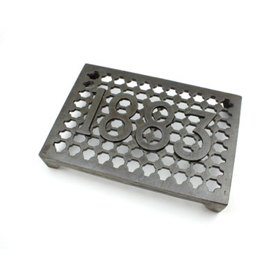 B&Q Oakcrafts - Antique Cast Iron Double Victorian Style 1883 Air Brick - 240Mm X 160Mm