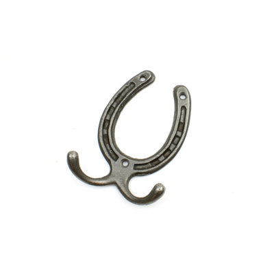 OakcraftsAntique Cast Iron Horseshoe Double HookSmall from B&Q