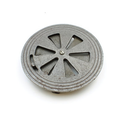 Antique Cast Iron Adjustable Sliding Round Air Vent - 150mm - Image 3