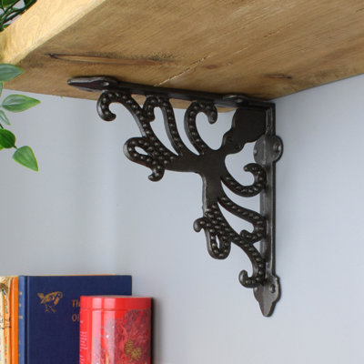 OakcraftsPair Of Antique Cast Iron Octopus Shelf Brackets180mm X 180mm from B&Q