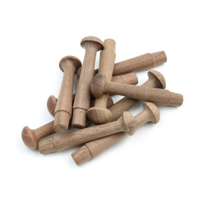 Walnut Shaker Peg 3.5"/90mmPack Of 10 from B&Q