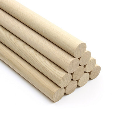  - European Oak Dowel350mm Long (22mm 7/8")Pack Of 10