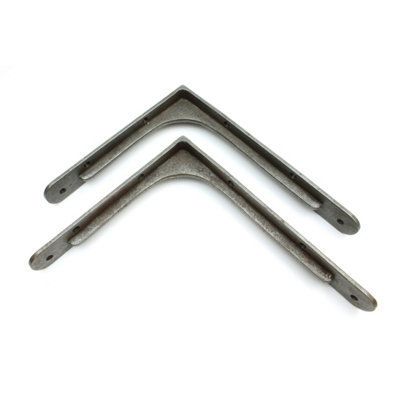  - Pair Of Corner Brace Gallows Style Antique Cast Iron Shelf Brackets210mm X 260mm