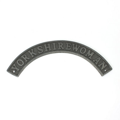 OakcraftsAntique Cast Iron Curved Yorkshirewoman Plaque285mm from B&Q