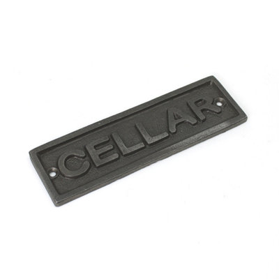 OakcraftsAntique Cast Iron Cellar Plaque/sign152mm from B&Q