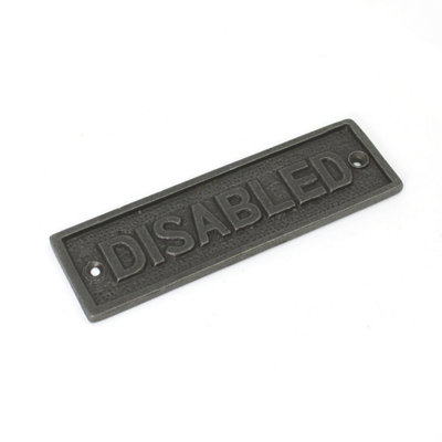 OakcraftsAntique Cast Iron Disabled Plaque/door Sign150mm from B&Q