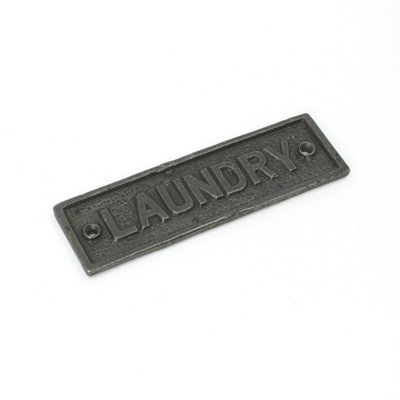 Antique Cast Iron Laundry Plaque/door Sign150mm from B&Q