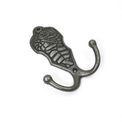 OakcraftsAntique Cast Iron Michelin Man Double Hook135mm from B&Q