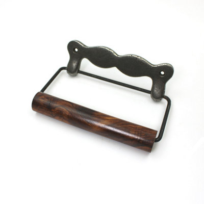 OakcraftsAntique Cast Iron Wire Toilet Roll Holder140mm from B&Q