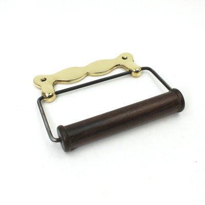  - OakcraftsSolid Brass Wire Toilet Roll Holder140mm