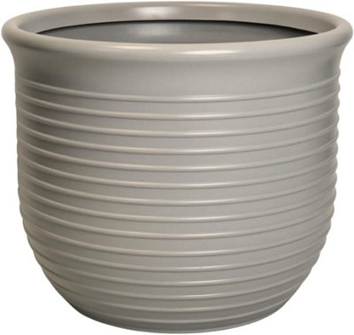 Trifibre Outdoor Planter 58Cm 72L Rotomoulded Heavy Duty Lightweight Plastic Plant PotBlenheim Concrete from B&Q