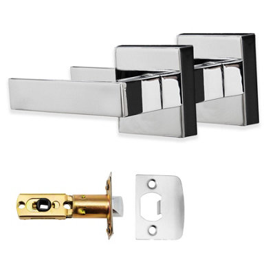 Xfort Quad Passage Knob Set Polished Chrome For Internal Wooden Doors