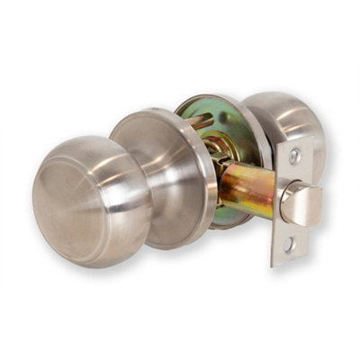 Xfort Bello Passage Knob Set Satin Chrome For Internal Wooden Doors