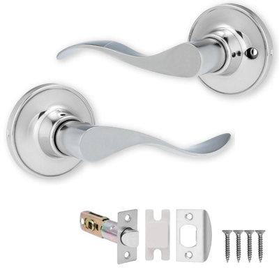 Xfort Cabriole Passage Knob Set Polished Chrome For Internal Wooden Doors